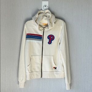 Aviator Nation 5 stripe Phillies Zip up Hoodie
